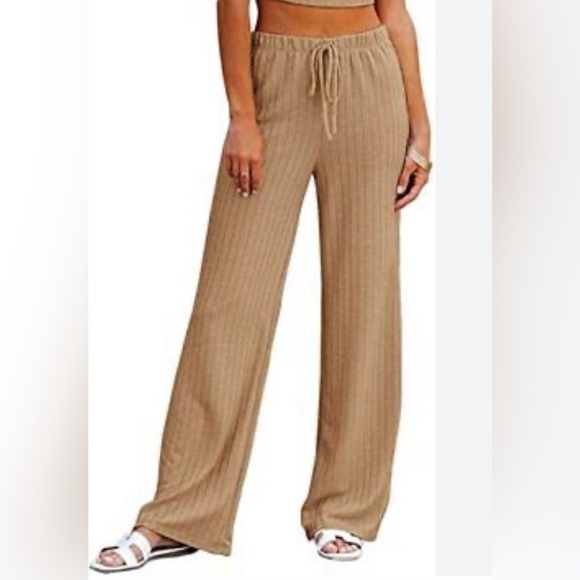 Pants - Kiki beige tan lounge loose fit pants xxl 2x